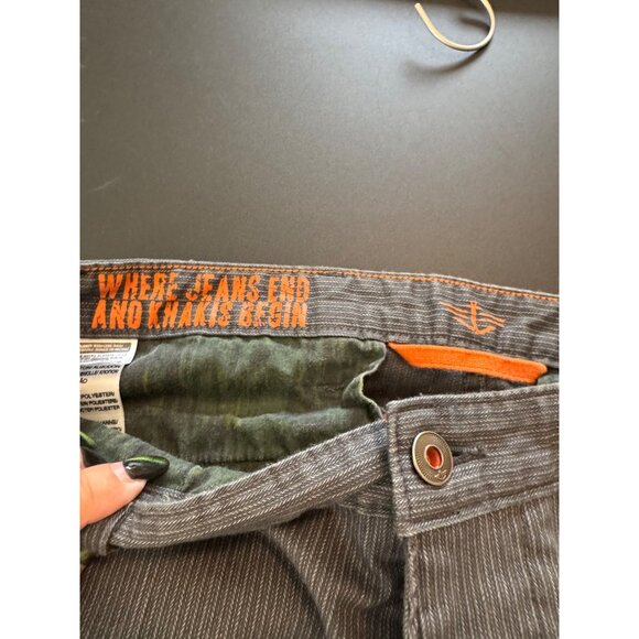 Dockers Gray Pinstripe Chino Pants Slim Taper Size 32 x 29 - Picture 9 of 12